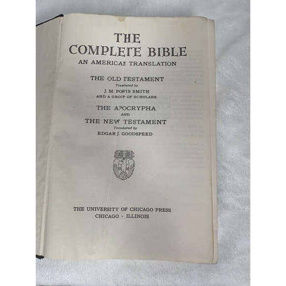 The Complete Bible 1939 An American Translation 1948 Thirteen impression Chicago - Picture 3 of 5